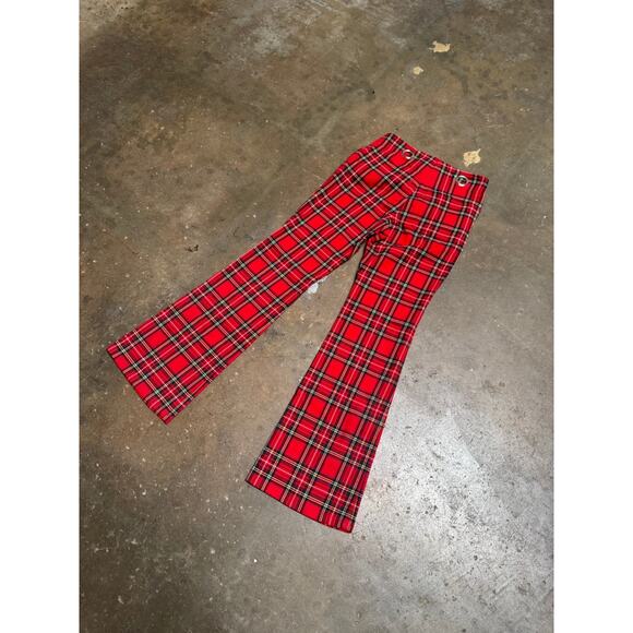 Miaou Pair of the “Morgan” Tartan Crop Flare Pants 25 - Picture 5 of 13